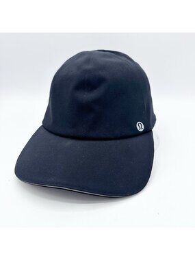 Lululemon Fast and Free Black Running Hat Strapback Athletic Reflective LM9AHZS